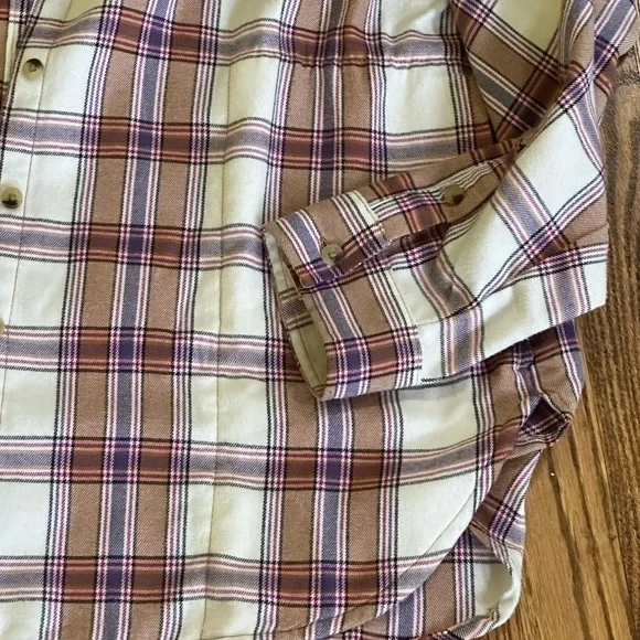 JACH'S GIRLFRIEND FLANNEL LONG SLEEVE SHIRT Shacket - Picture 4 of 8